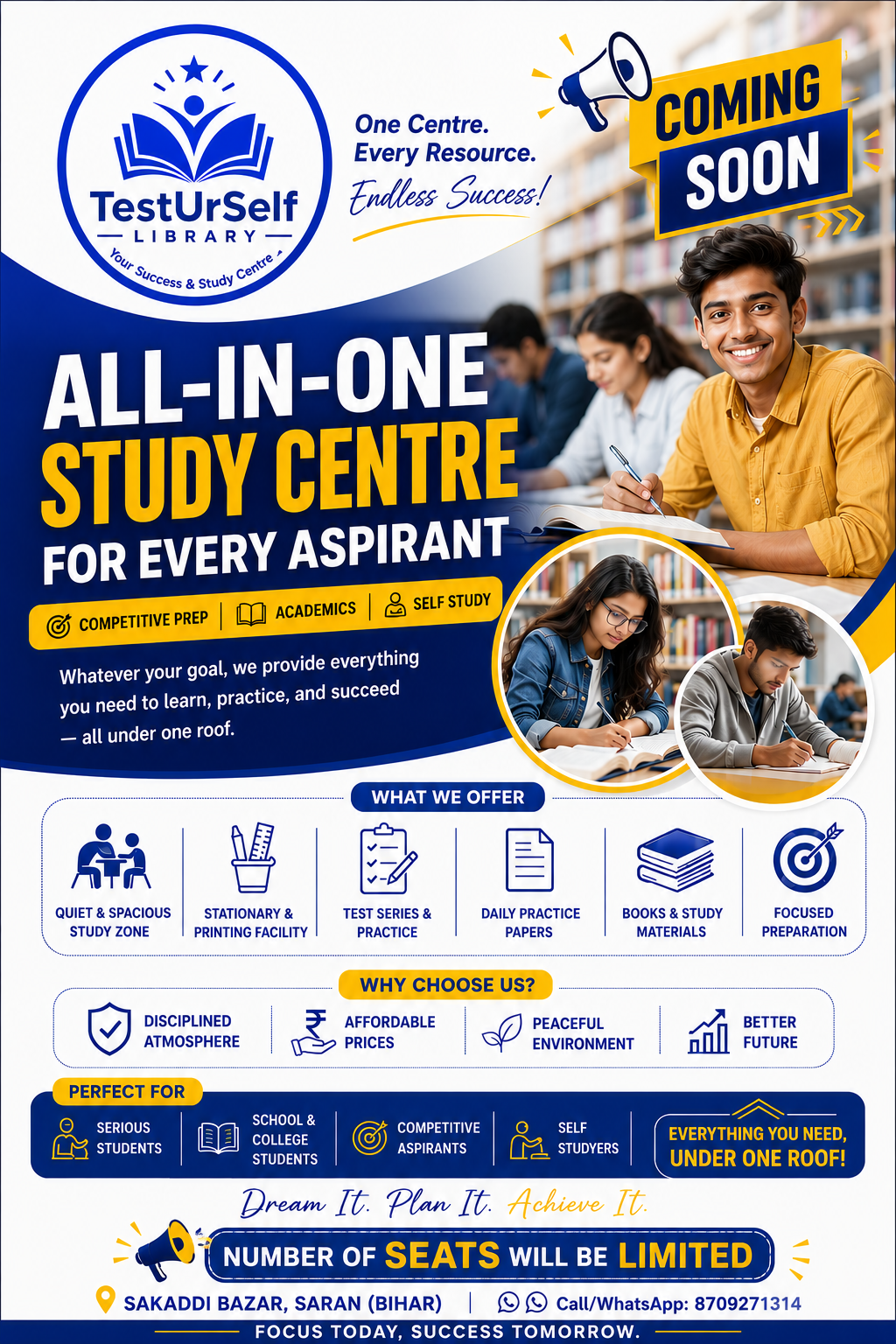 TestUrSelf study centre poster